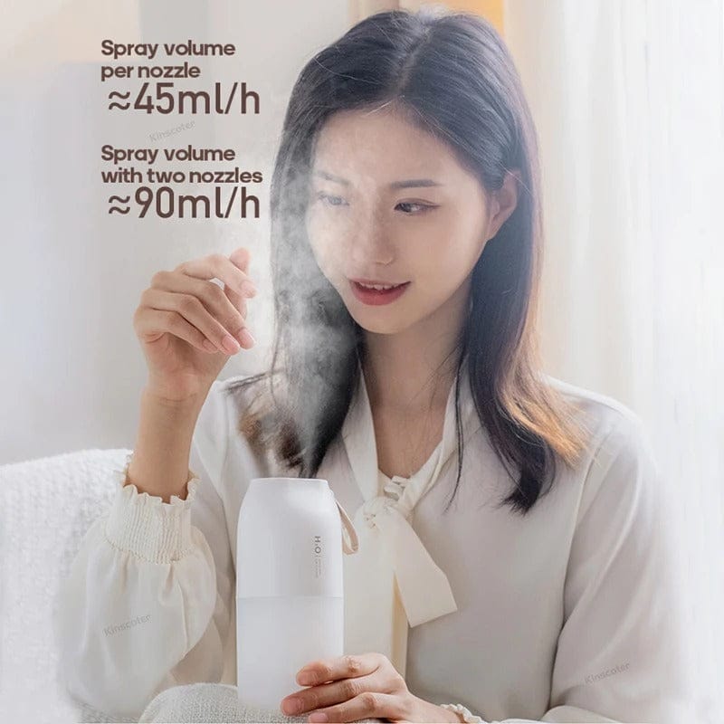 Portable Dual Jet Ultrasonic Air Humidifier 300ml Cool Mist