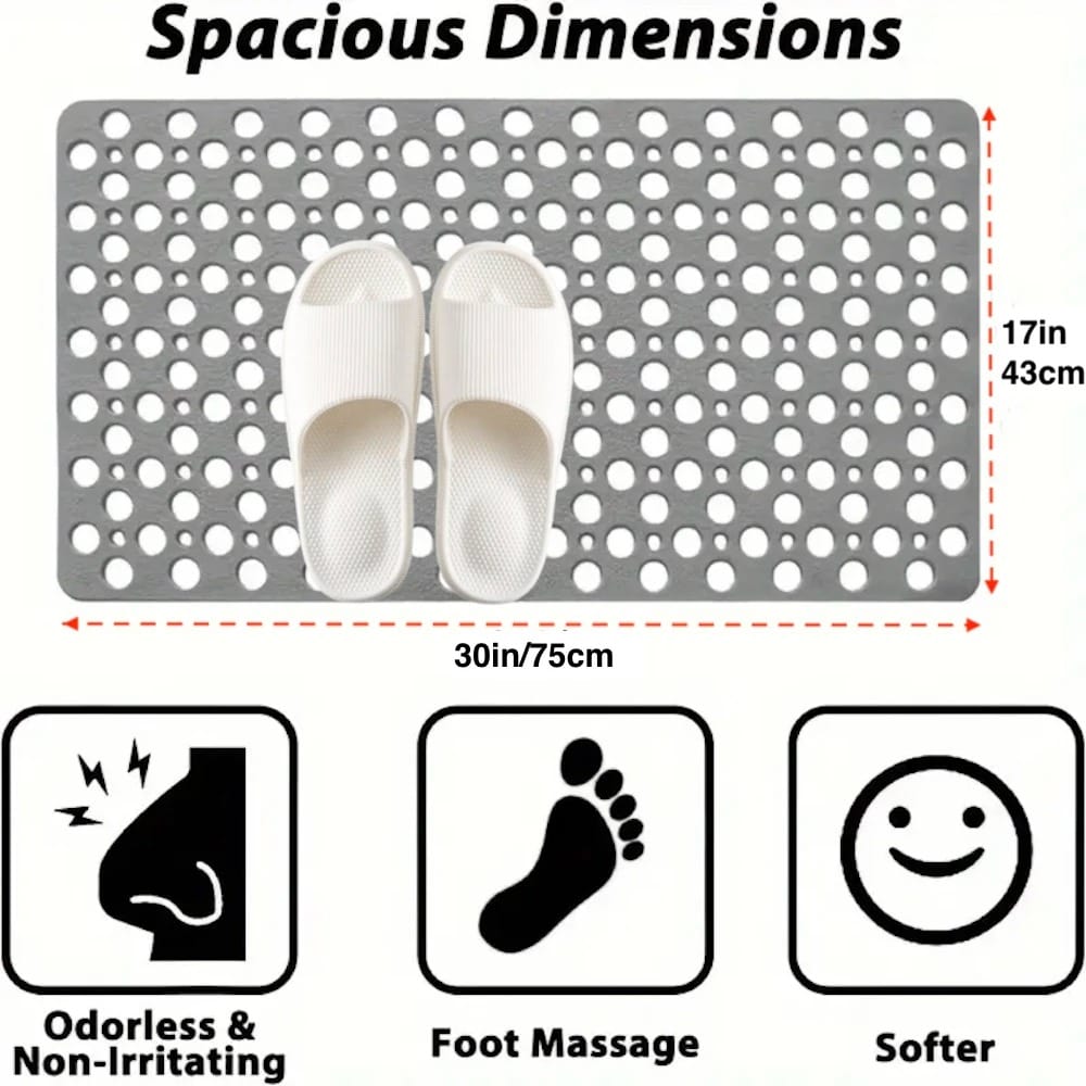 Non-Slip Bath Mat with Suction Cups