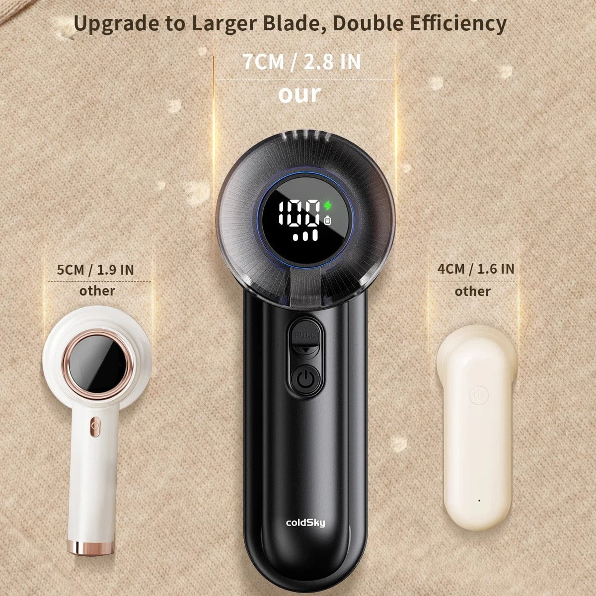 Rechargeable Fabric Shaver Electric Lint Remover with Display