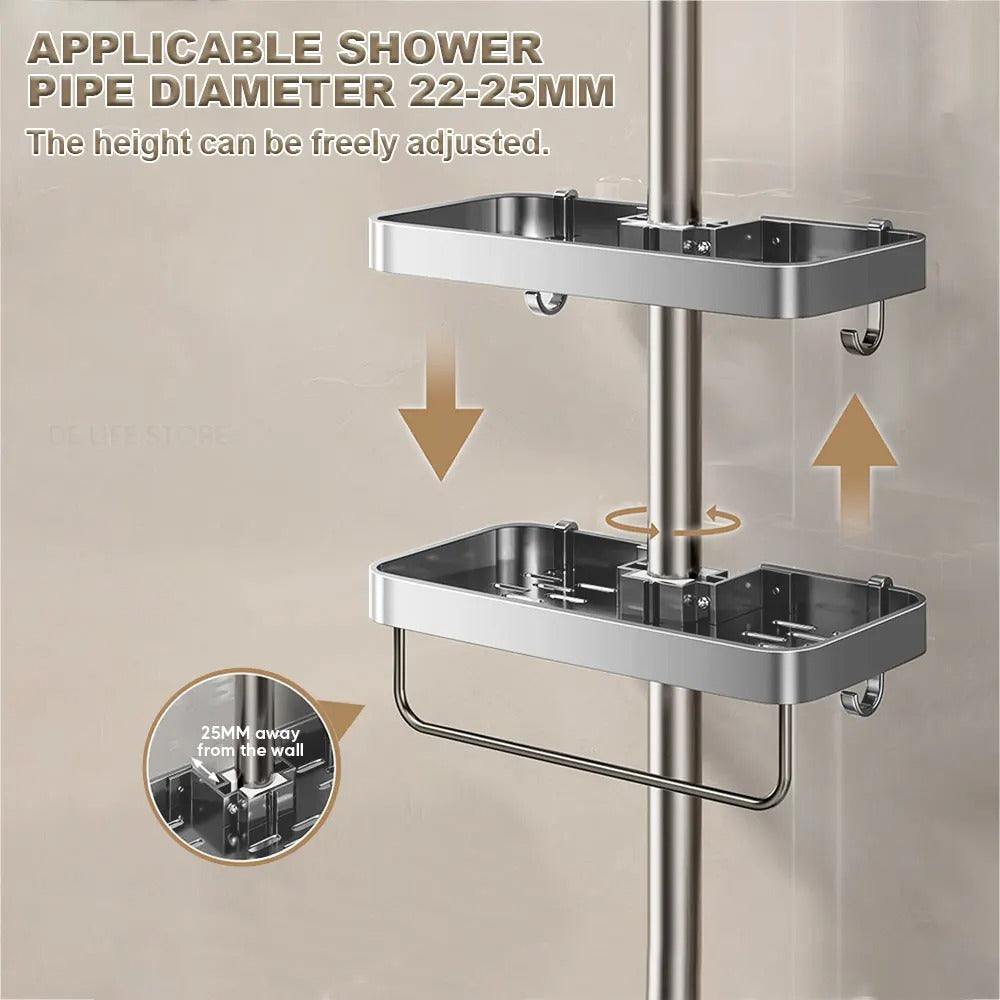 Sleek Aluminum Shower Shelf