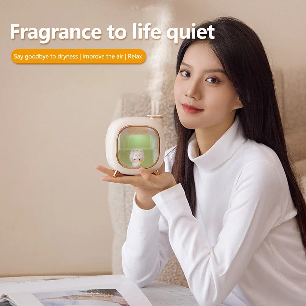 500ml Ultrasonic Cartoon Air Humidifier with Double Spray Lights