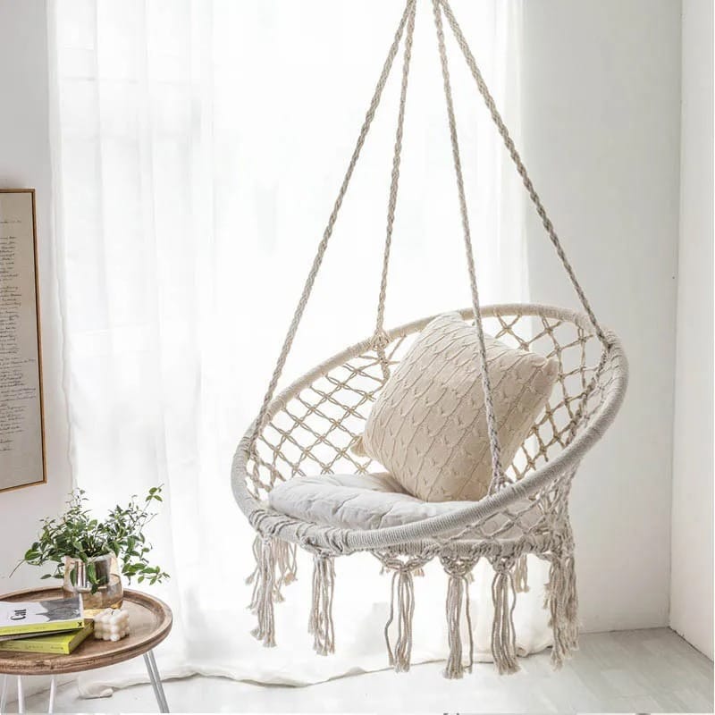 Indoor Hanging Hammock Chair with Cushion