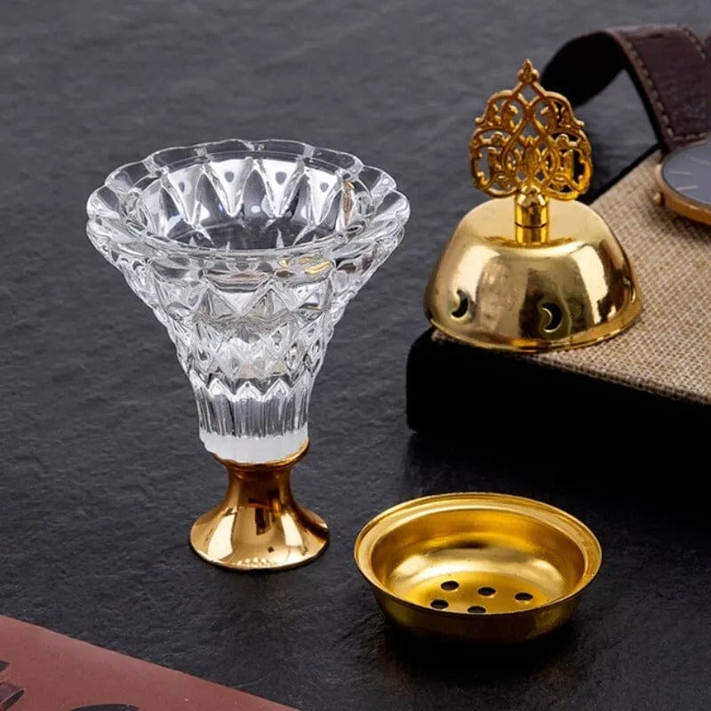 Artificial Crystal Incense Burner with Cover