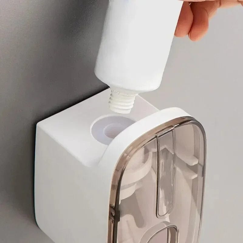 EasySqueeze Automatic Toothpaste Dispenser & Toothbrush Holder
