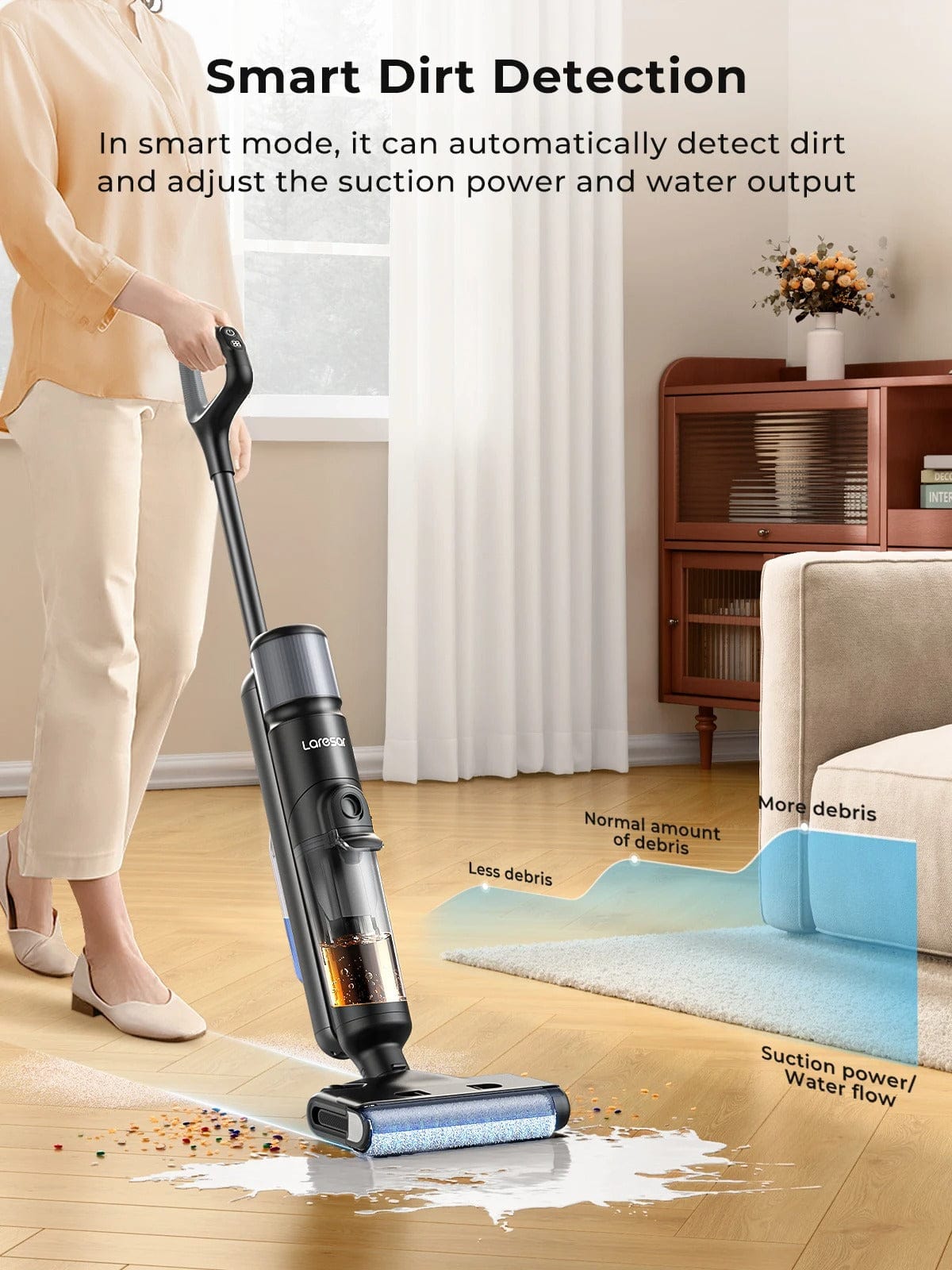 Cordless Wet Dry Vacuum Cleaner – Smart Self-Cleaning Floor Washer