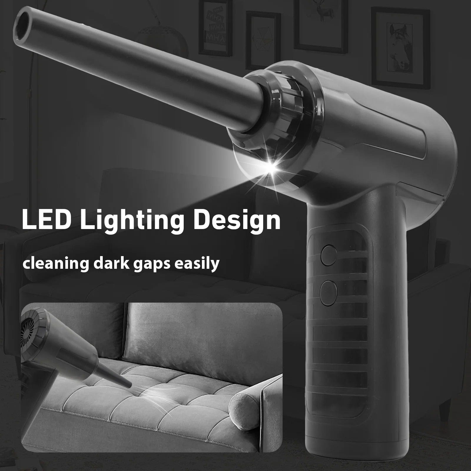 50000RPM Cordless Air Duster with LED Light for Cleaning