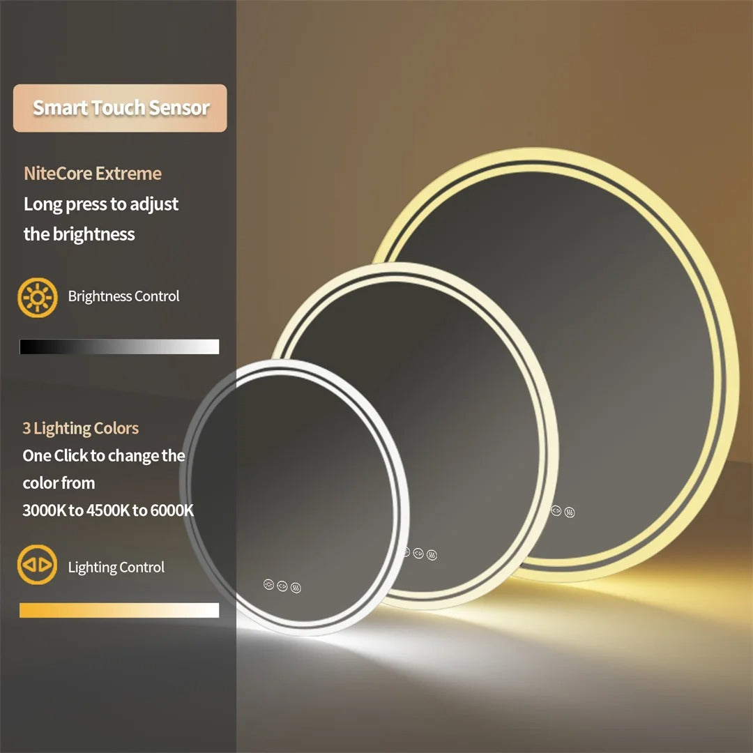 Round LED Smart Bathroom Mirror
