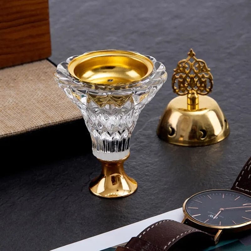 Artificial Crystal Incense Burner with Cover