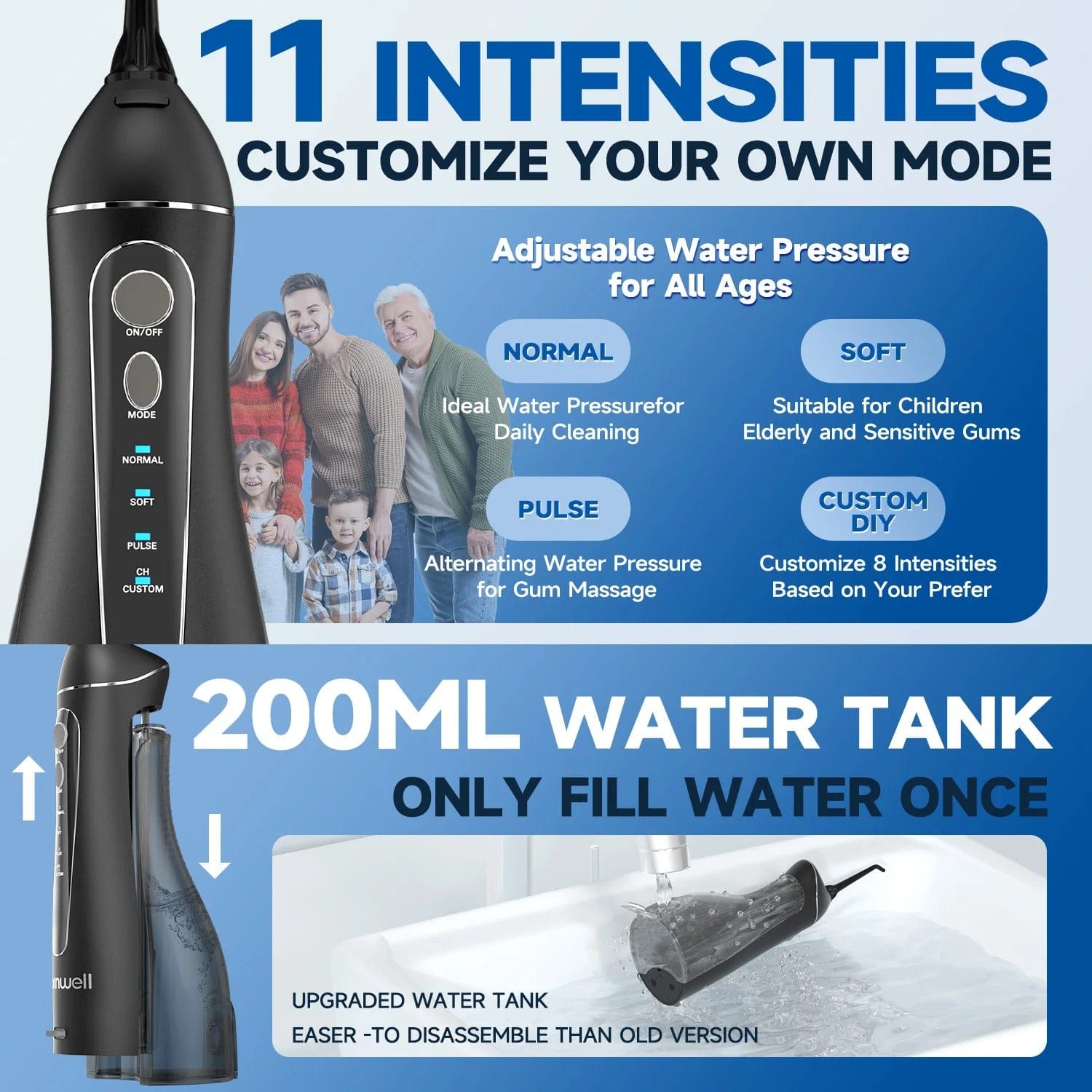 Portable Water Flosser F18 Oral Irrigator 200ml