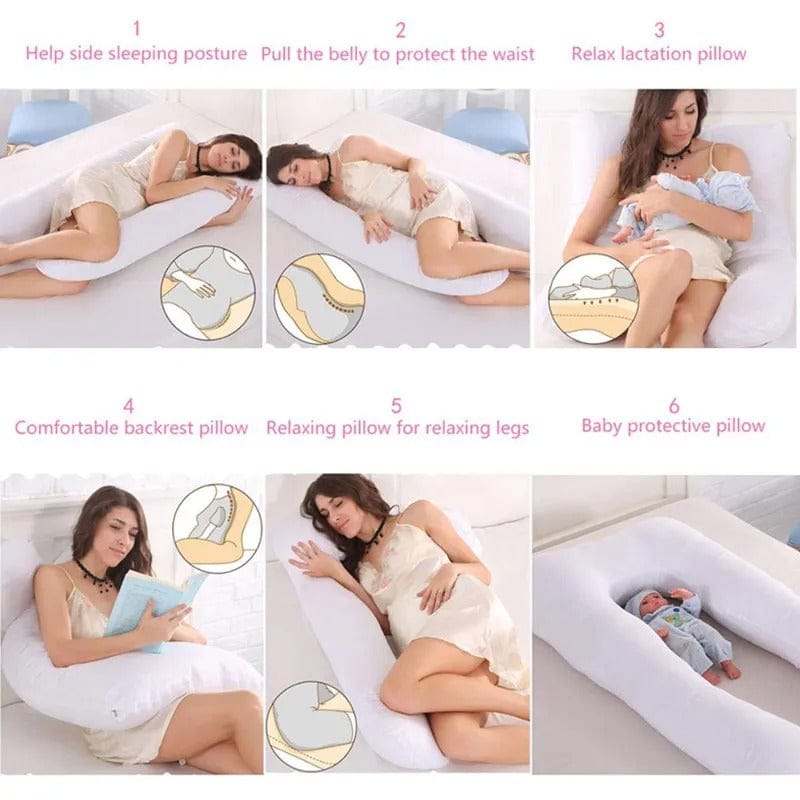 MaternityEase Full-Body Pregnancy Pillow – 130x70cm