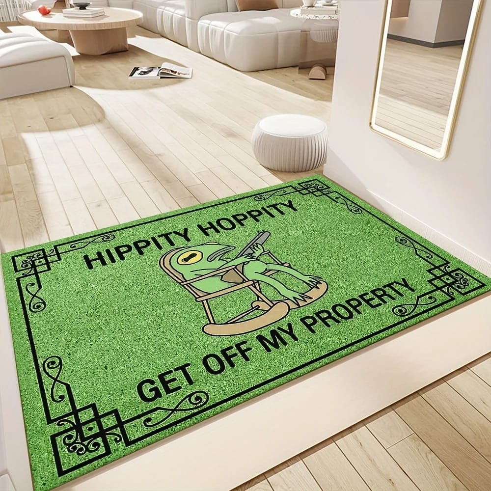 FrogLoom Green Welcome Door Mat
