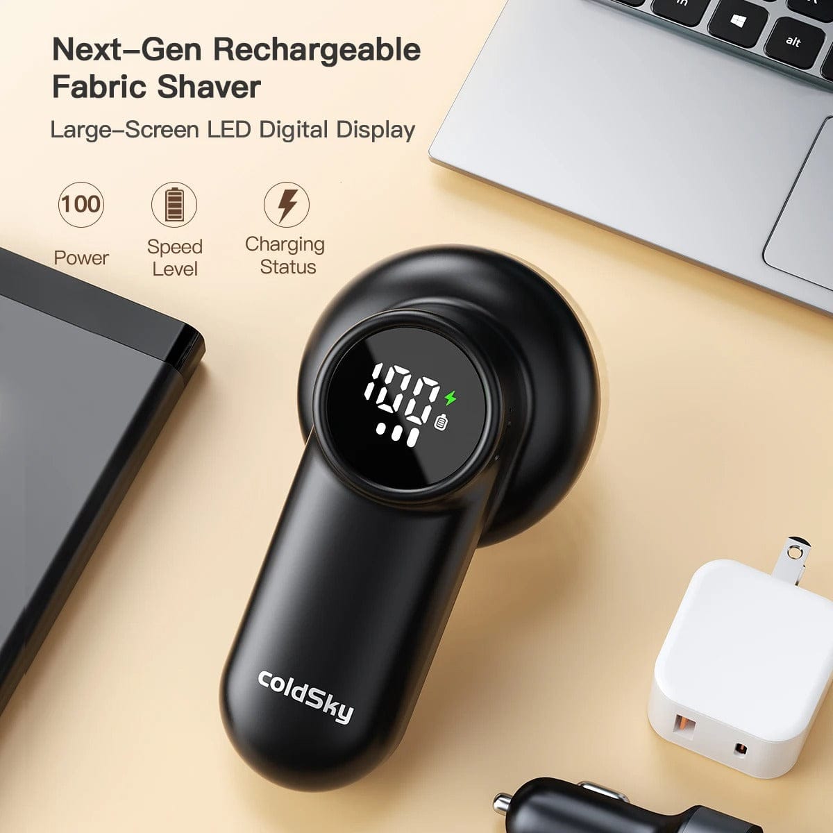 Rechargeable Electric Fabric Shaver with Intelligent Digital Display
