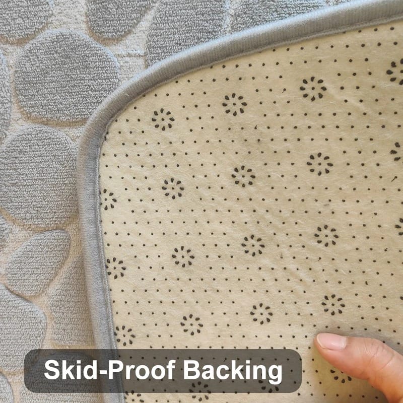 3D Cobblestone Bathroom Mat Anti-Slip