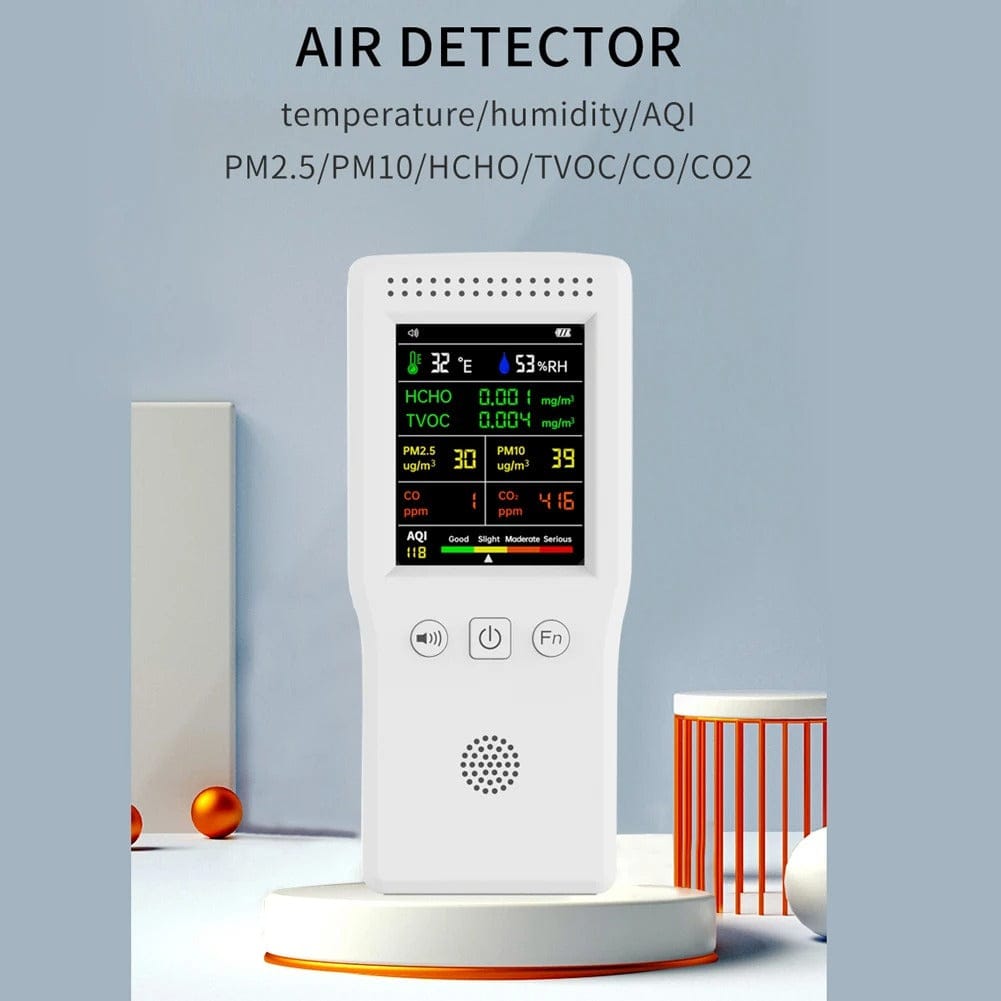 9-in-1 Digital Air Quality Monitor with CO2 Detection