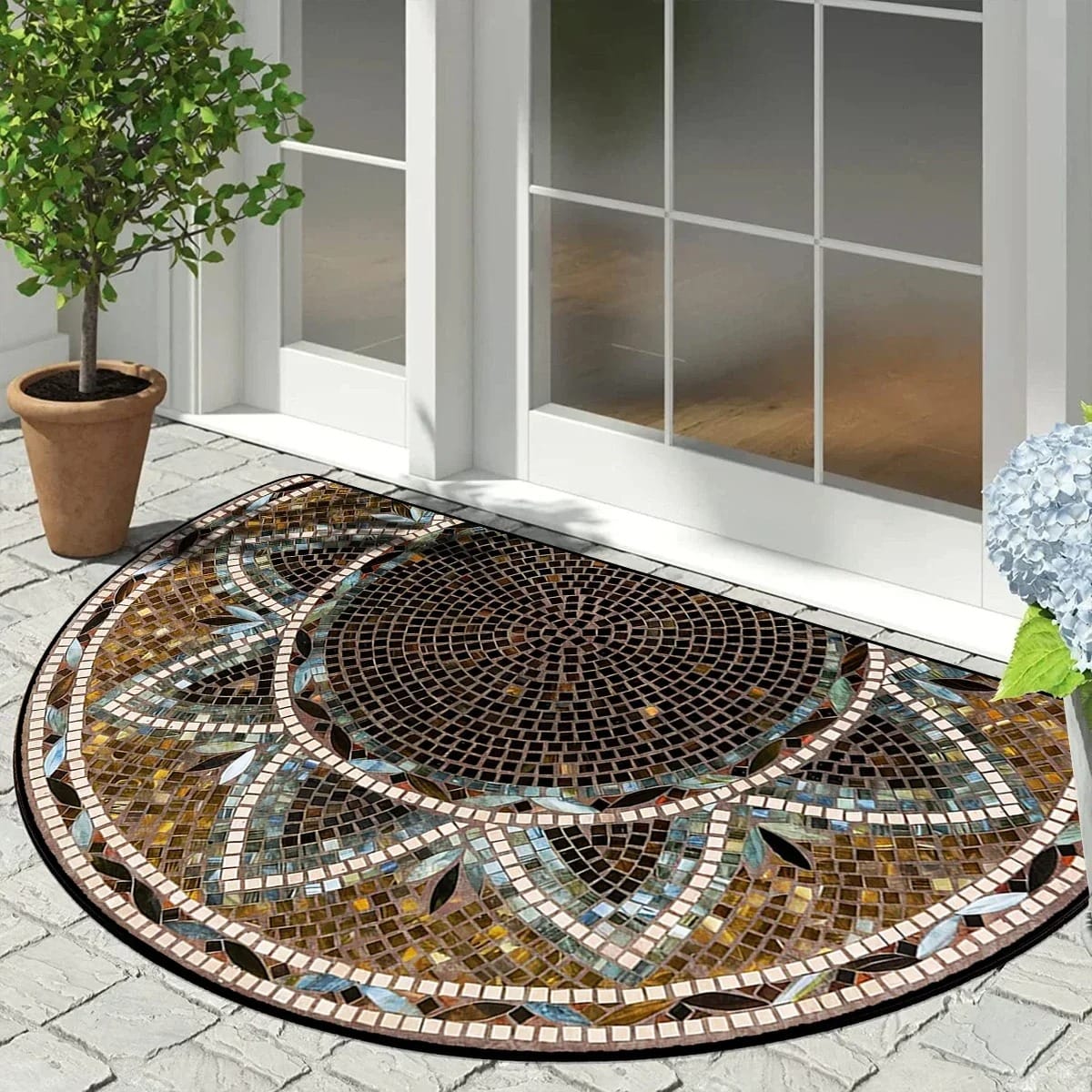 MosaicArc Vintage Non-Slip Door Mat