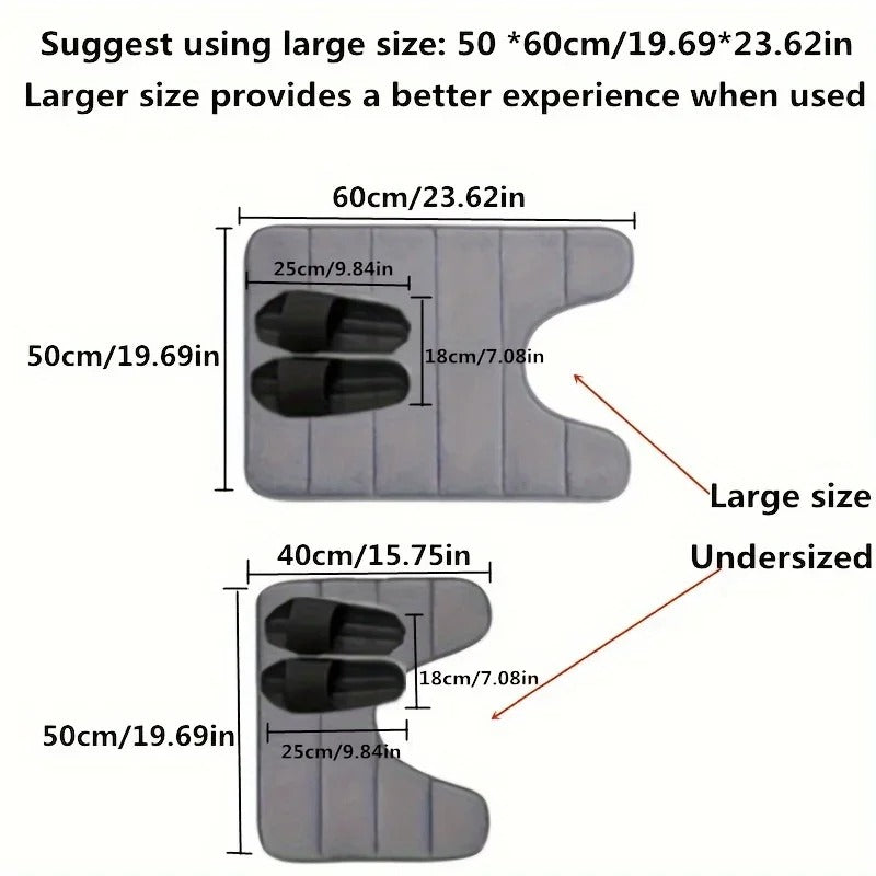 Luxury U-Shaped Memory Foam Bath Mat