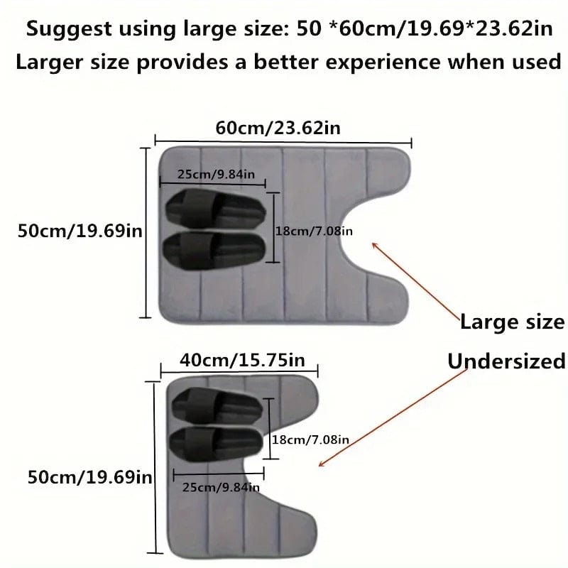 Luxury U-Shaped Memory Foam Bath Mat