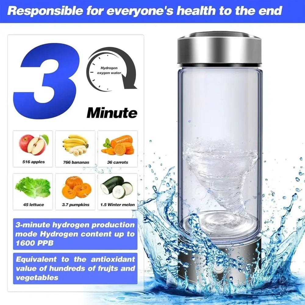 Portable Electric Hydrogen Water Generator Bottle with Titanium Filter