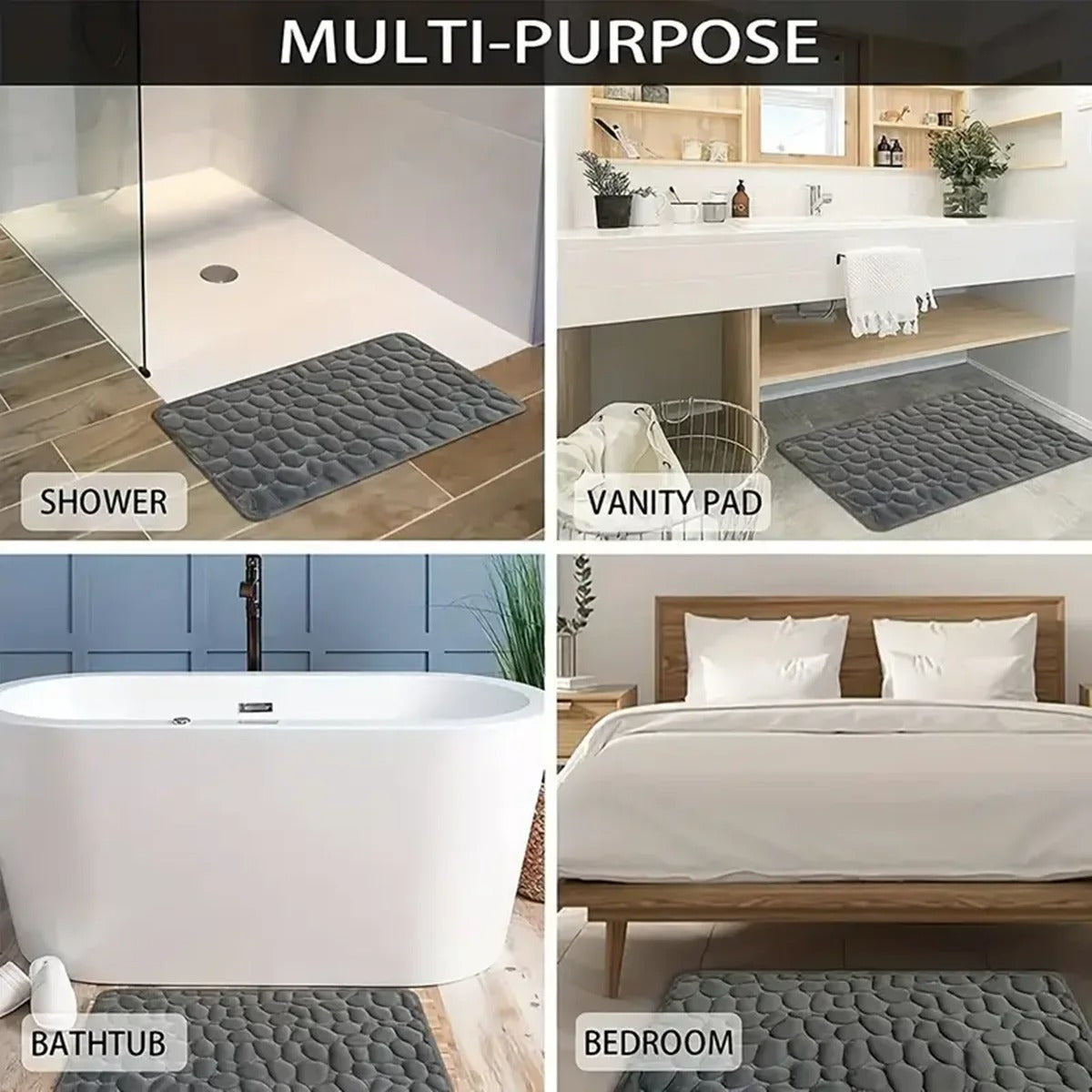 CobbleSoft 3D Bathroom Mat 40x60cm