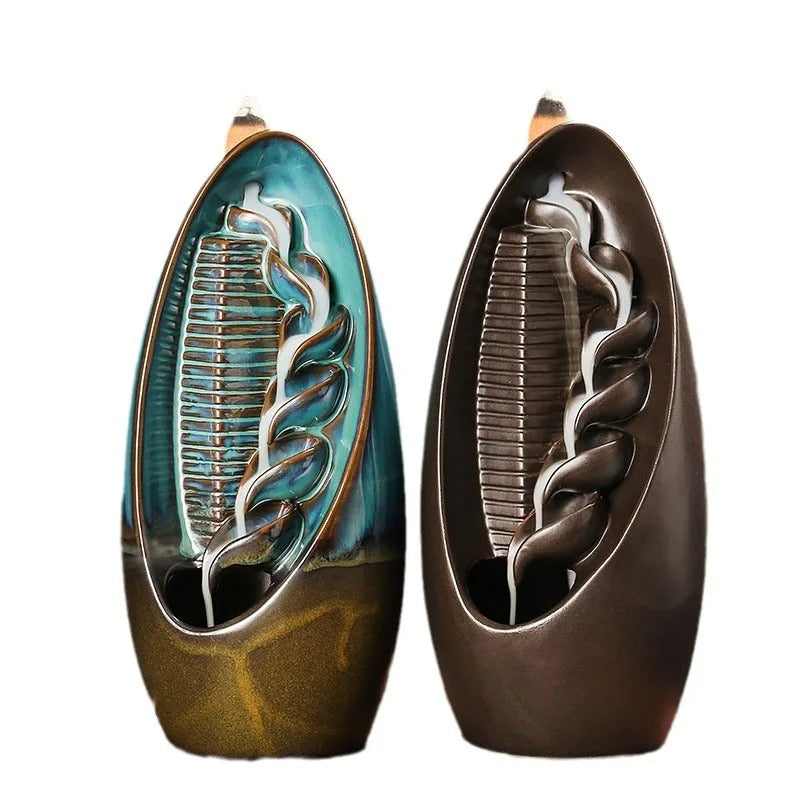 Luxury Ceramic Smoky Waterfall Incense Burner