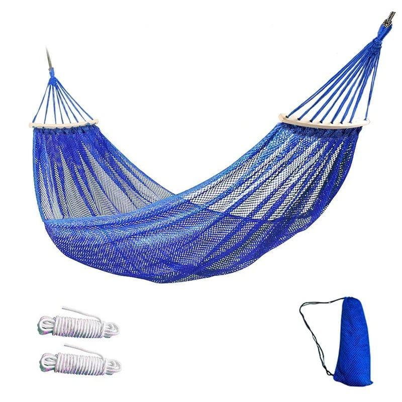 Outdoor Mesh Hammock with Curved Spreader Bars