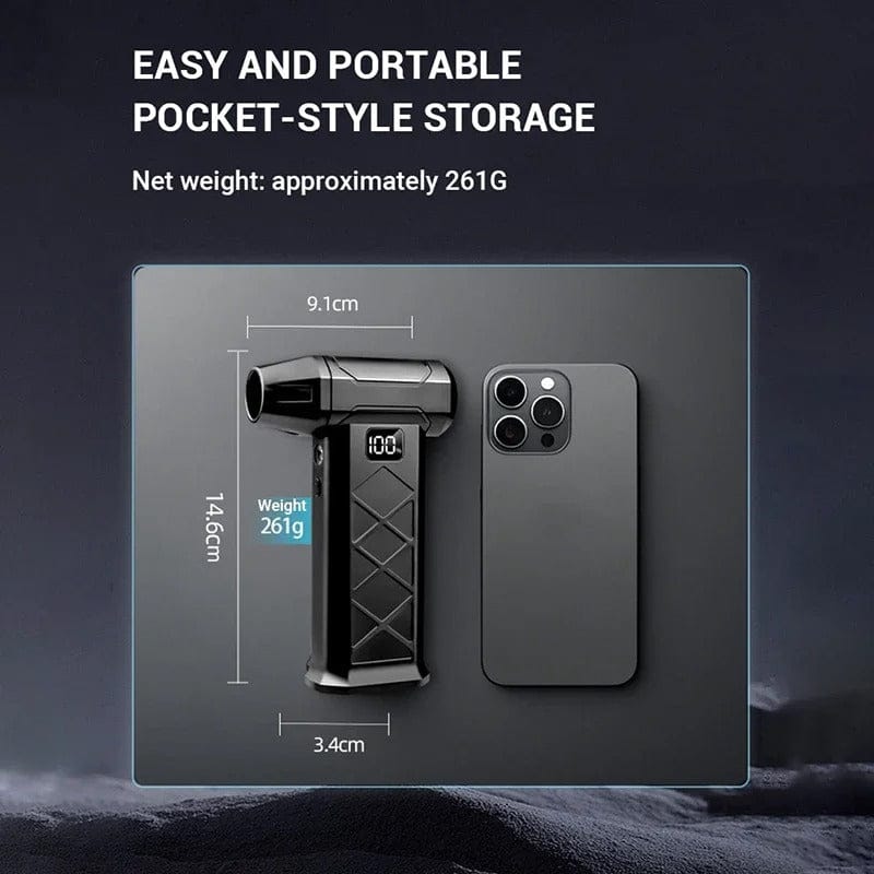 800000RPM Turbo Air Blower Powerful 5-Speed Brushless Handheld Fan