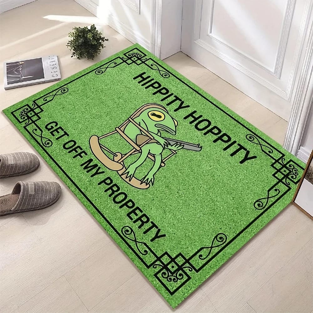 FrogLoom Green Welcome Door Mat