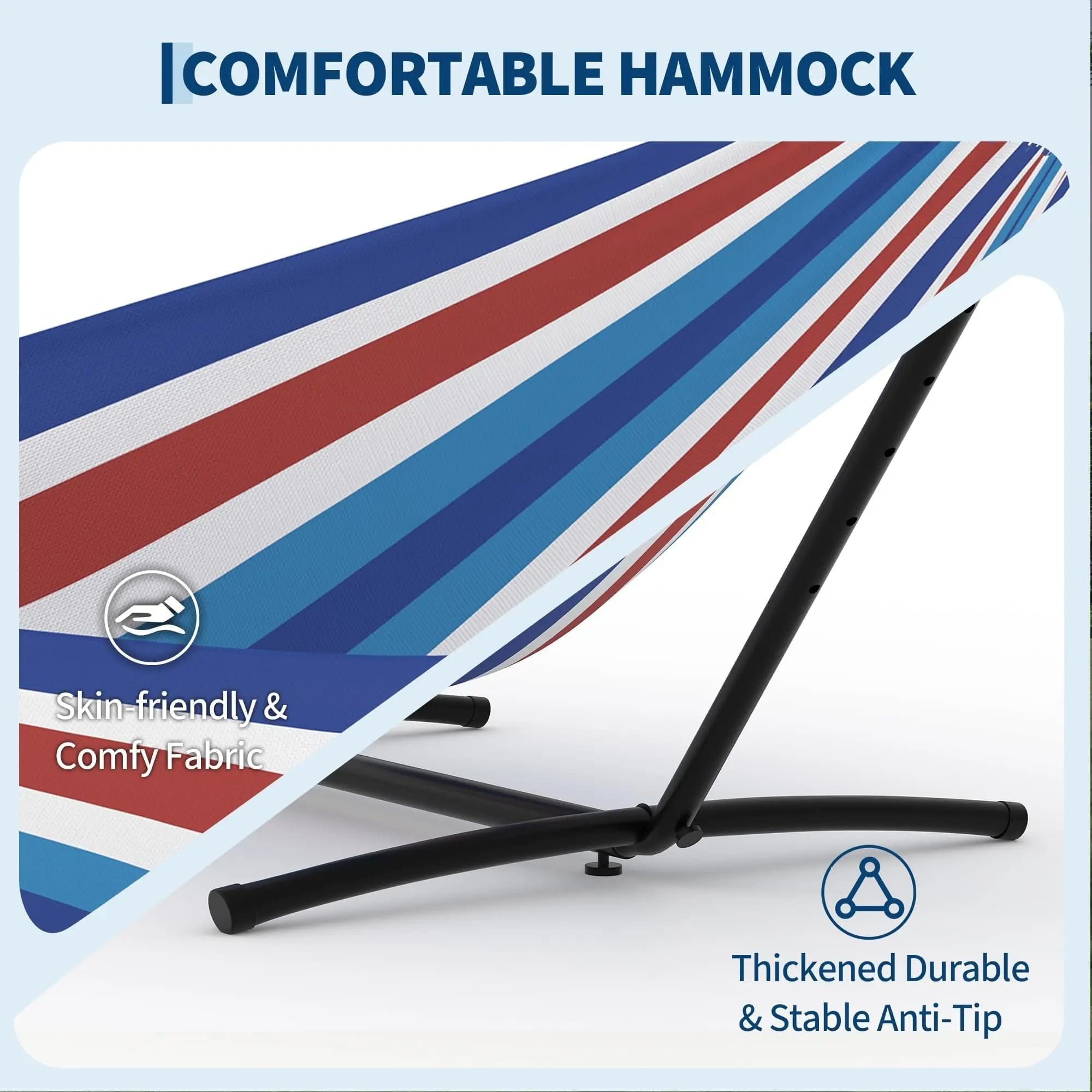 Double Hammock with Stand for 2 Persons – Heavy Duty