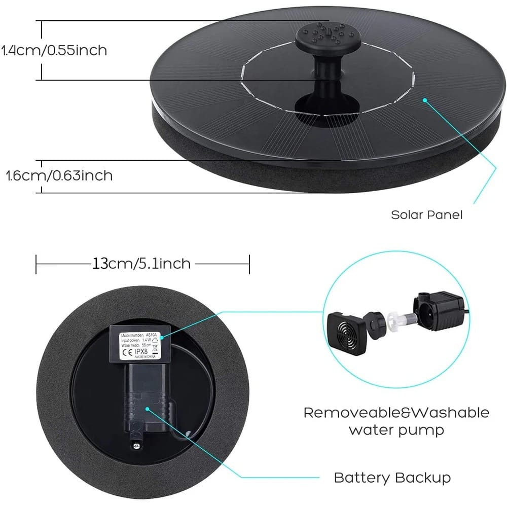 MiniFlow Solar Floating Fountain
