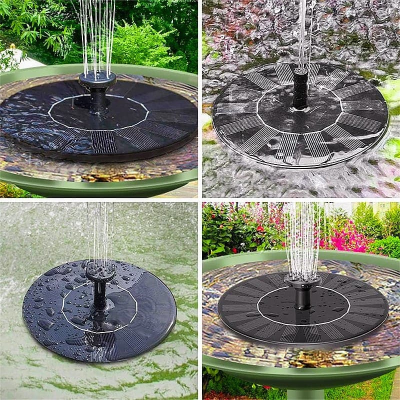SummerFlow Solar Floating Fountain Pump – Garden Pond & Pool Water Feature with Spray Nozzles