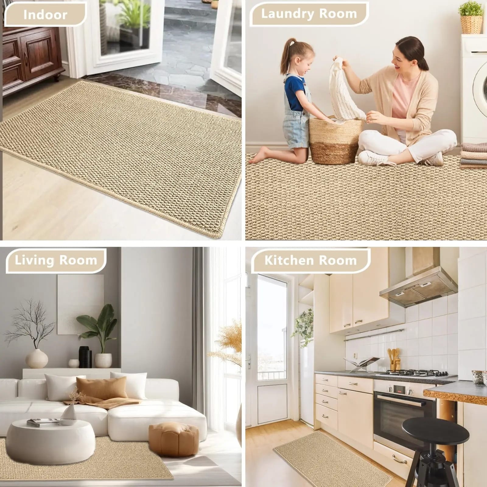 HavenStep Non-Slip Welcome Door Mat – Washable Indoor & Outdoor Entrance Rug