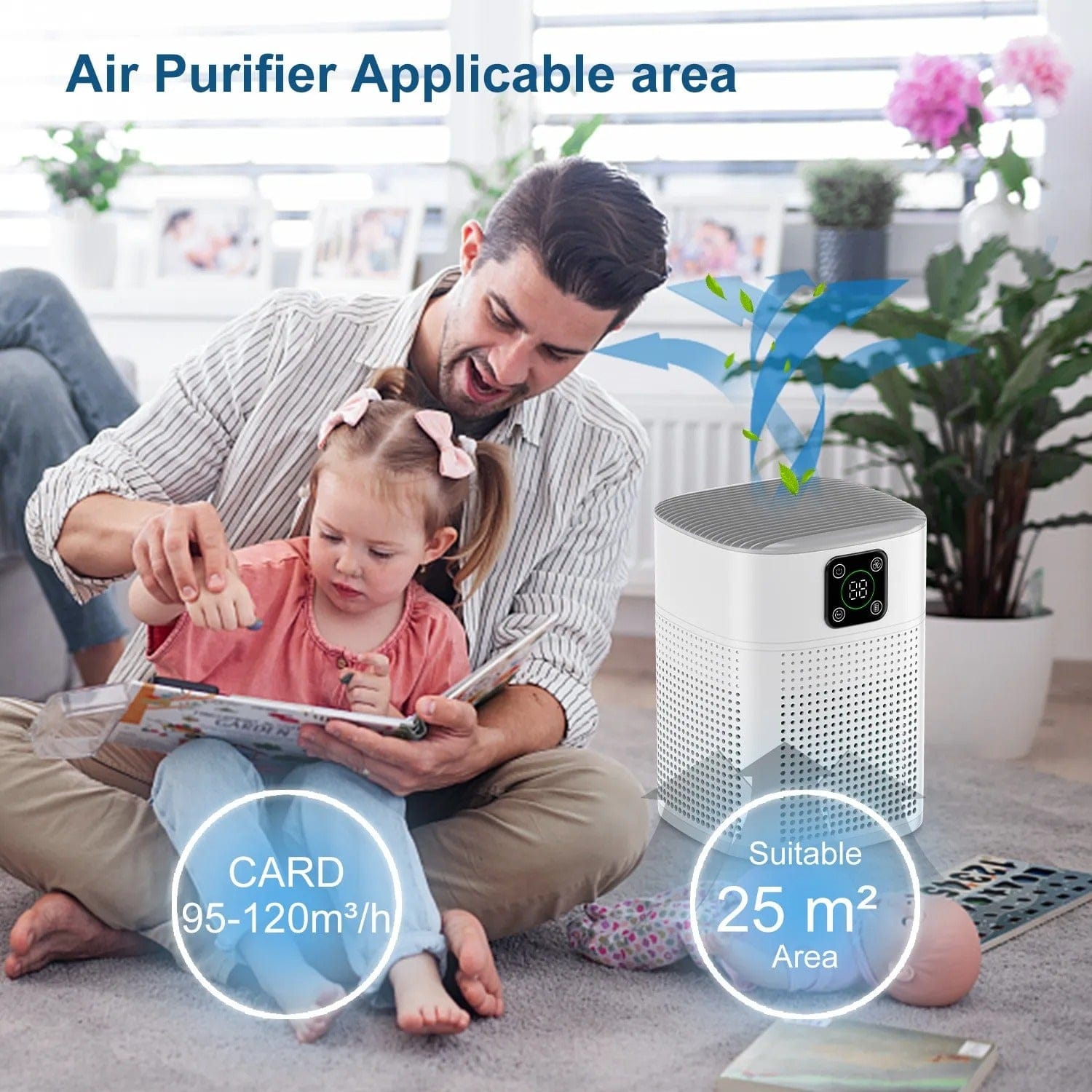 Smart Portable H13 Hepa Air Purifier with Carbon Filter