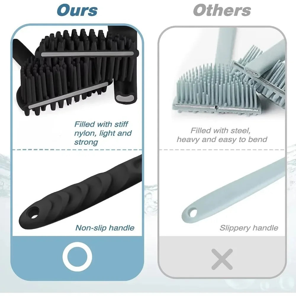 PureGlow Exfoliating Back Scrubber Brush with Long Handle