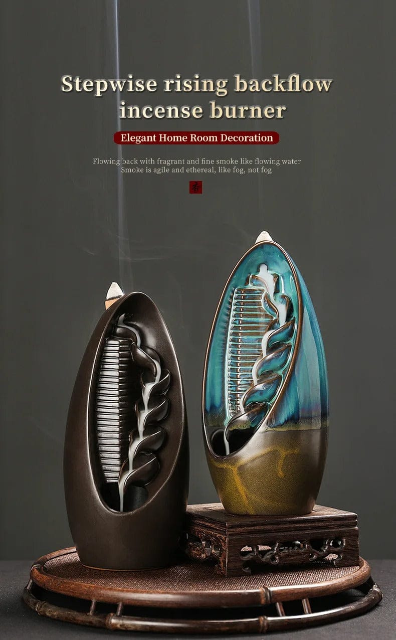 Luxury Ceramic Smoky Waterfall Incense Burner