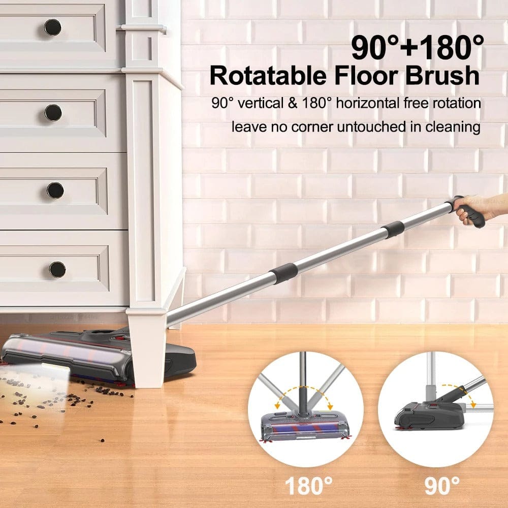Wireless Electric Floor Sweeper Portable Rotating Handheld Carpet Cleaner