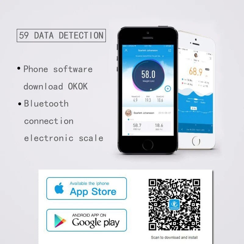 Smart Body Fat Scale – Wireless Bluetooth Digital Weight Analyzer