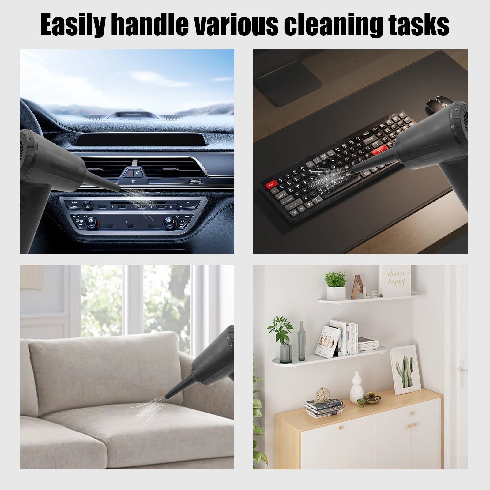 50000RPM Cordless Air Duster with LED Light for Cleaning