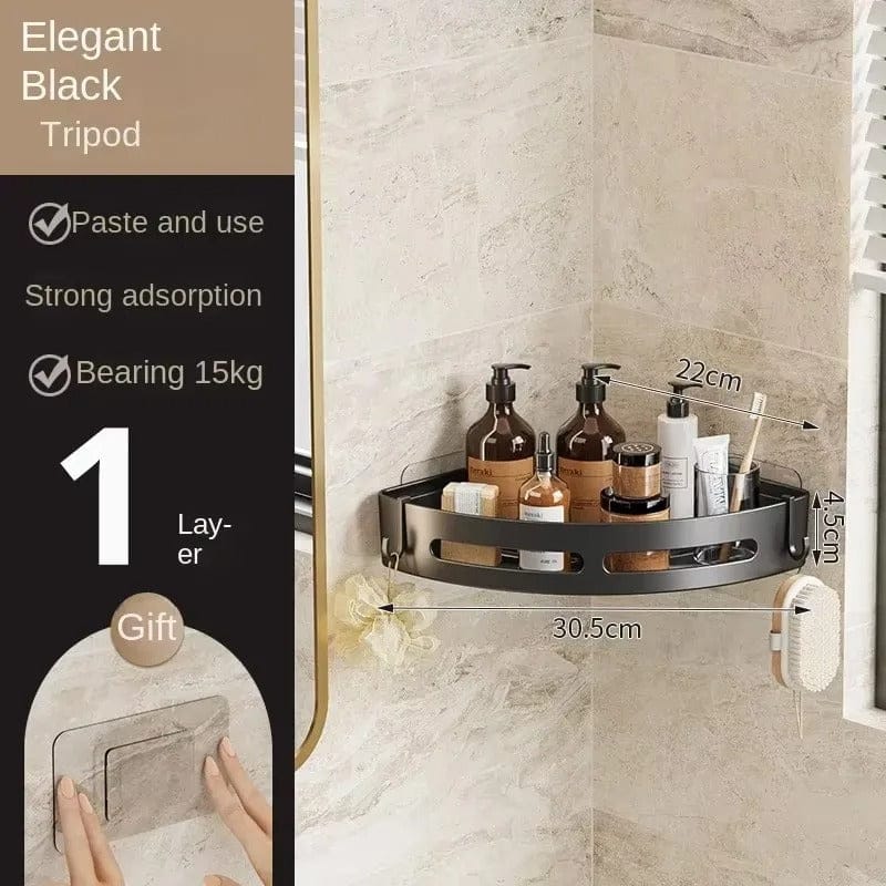 AquaLock No-Punching Shower Shelf