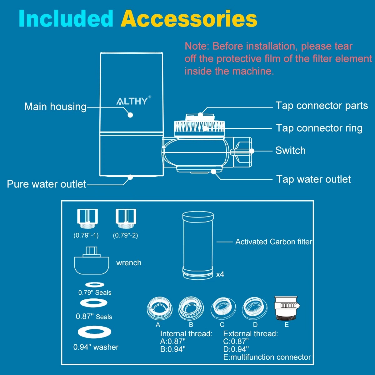 PureFlow Faucet Water Filter System