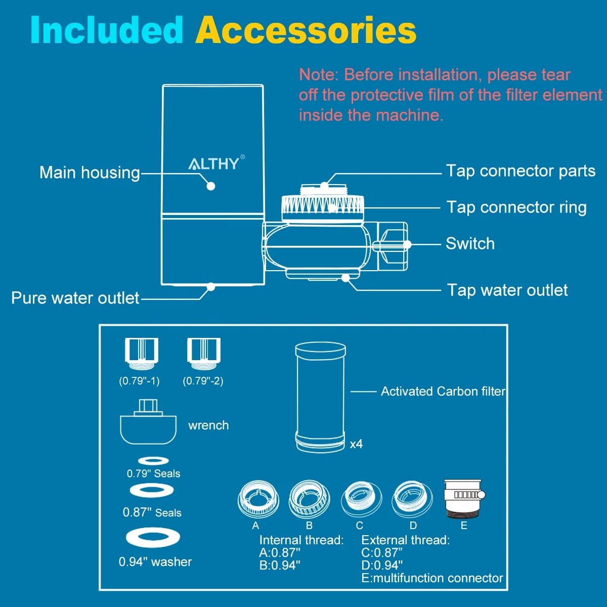 PureFlow Faucet Water Filter System