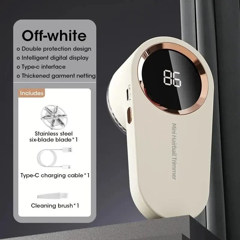 Electric Fabric Shaver Rechargeable Lint Remover with Digital Display