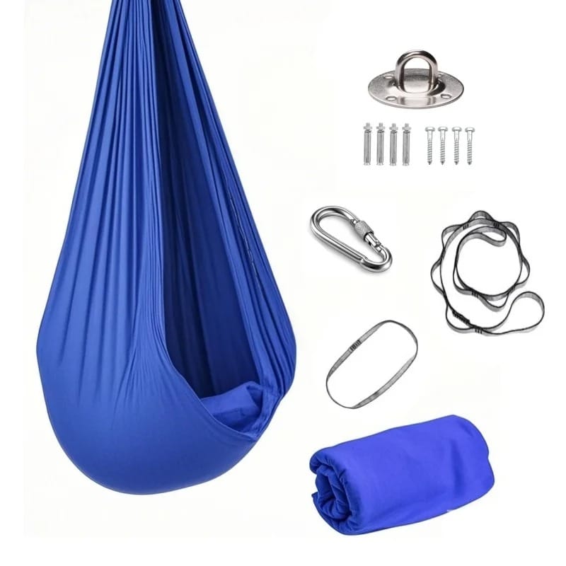 AeroFlex Aerial Yoga Hammock Swing Set – Elastic Fabric Hanging Hammock