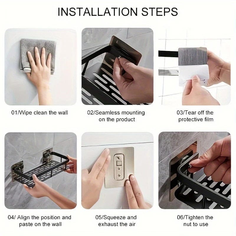 Punch-Free Wall Mounted Shelf