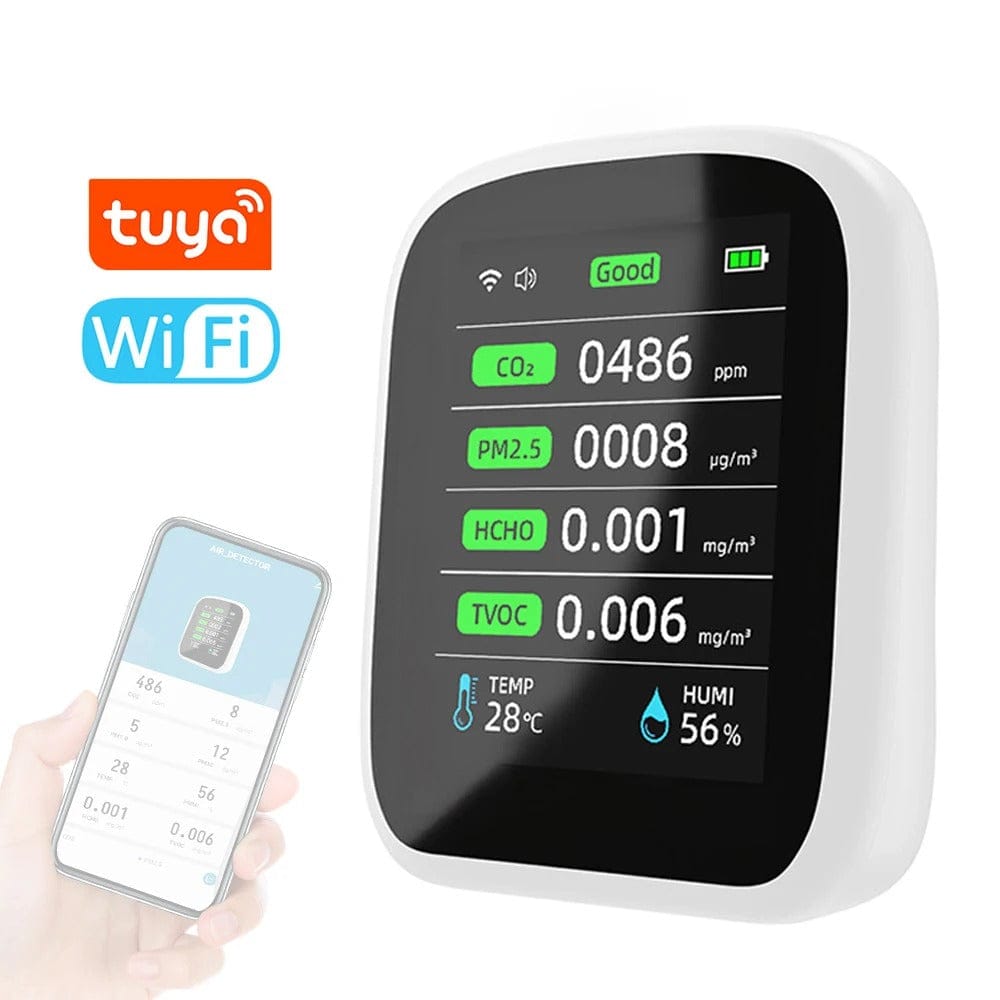 WiFi 8-in-1 Smart Air Quality Monitor Detector
