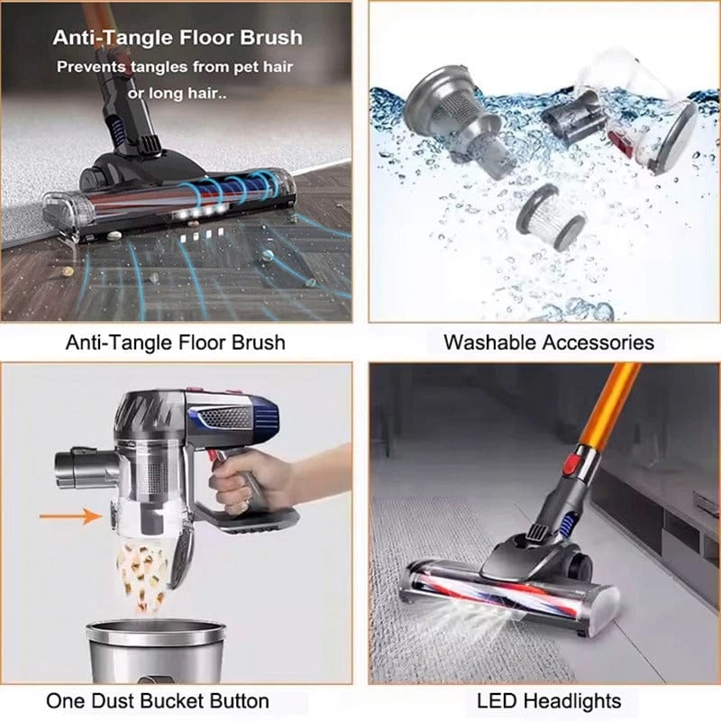 Cordless 20kPa Handheld Vacuum Cleaner Powerful Wireless Stick for Home