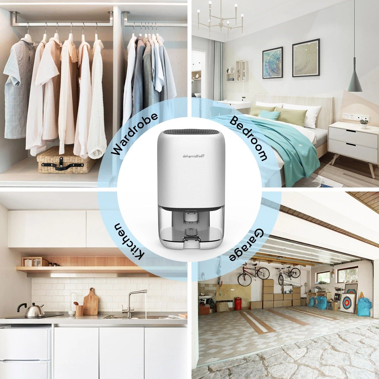 1000ml Ultra Quiet Air Dehumidifier with Filter for Home