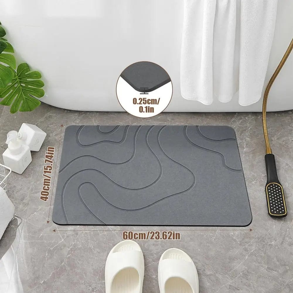 Indoor Diatomite Stone Bath Mat – Soft, Quick Dry & Absorbent