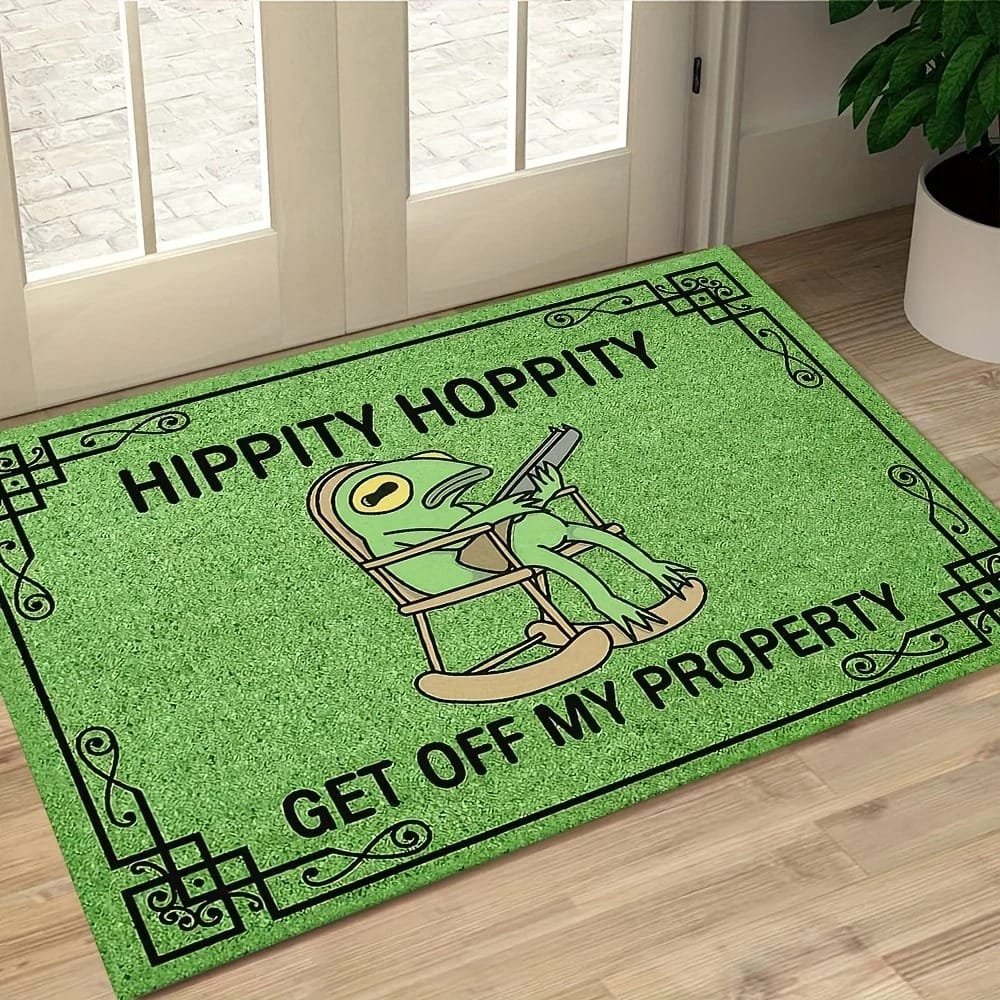 FrogLoom Green Welcome Door Mat