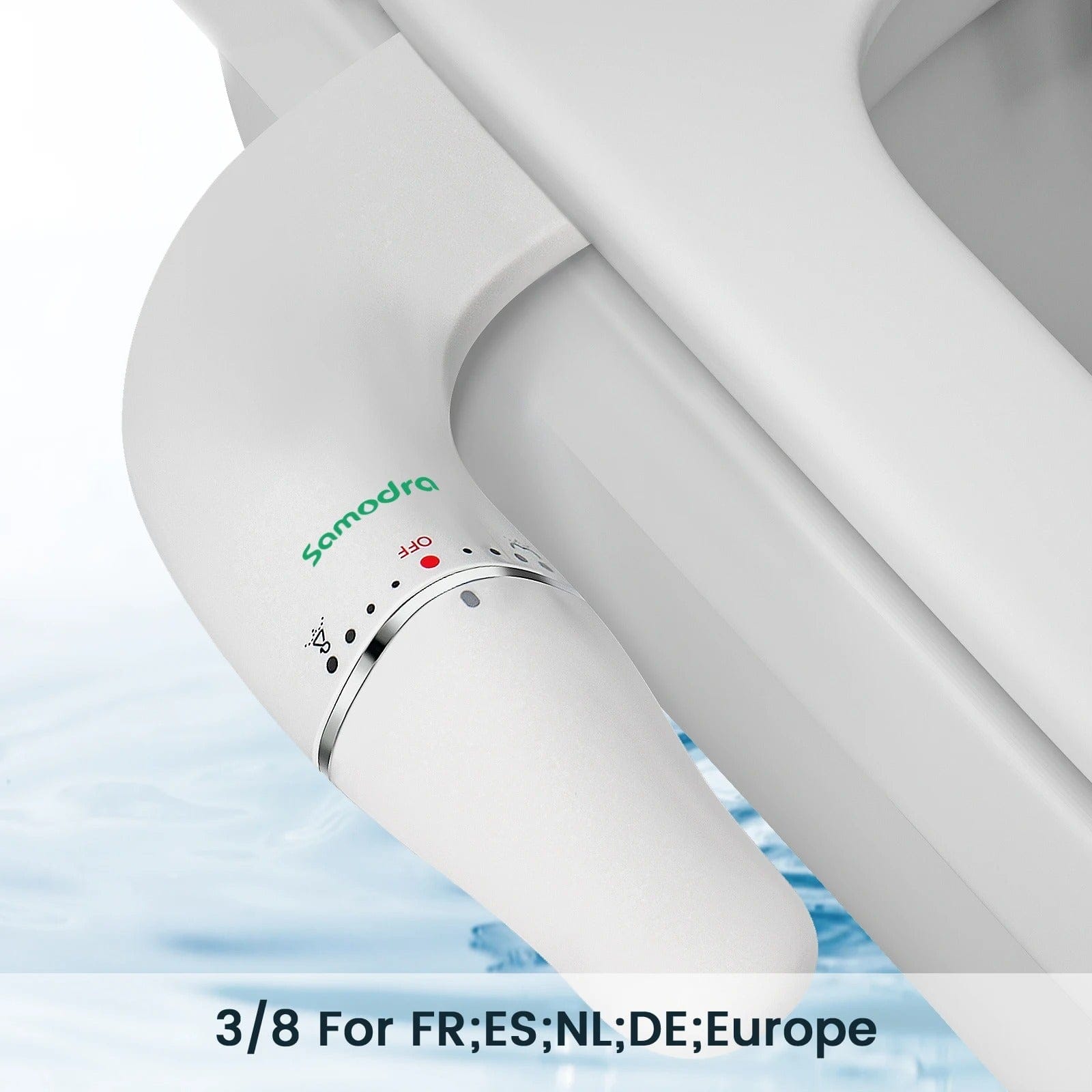 Ultra Slim Toilet Bidet Attachment with Dual Nozzle Control