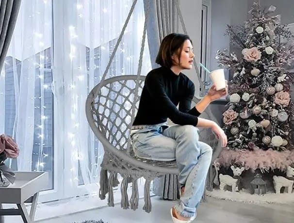 Indoor Hanging Hammock Chair with Cushion